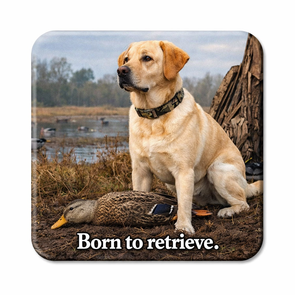 Born to Retrieve Lab Fridge Magnet