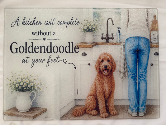 A Kitchen Isn't Complete Without A _____ At Your Feet - Goldendoodle Ver. (Apricot)