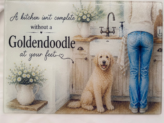 A Kitchen Isn't Complete Without A _____ At Your Feet - Goldendoodle Ver. (Blonde/Cream)