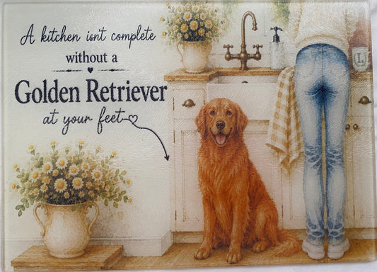 A Kitchen Isn't Complete Without A _____ At Your Feet - Golden Retriever  Dark Golden