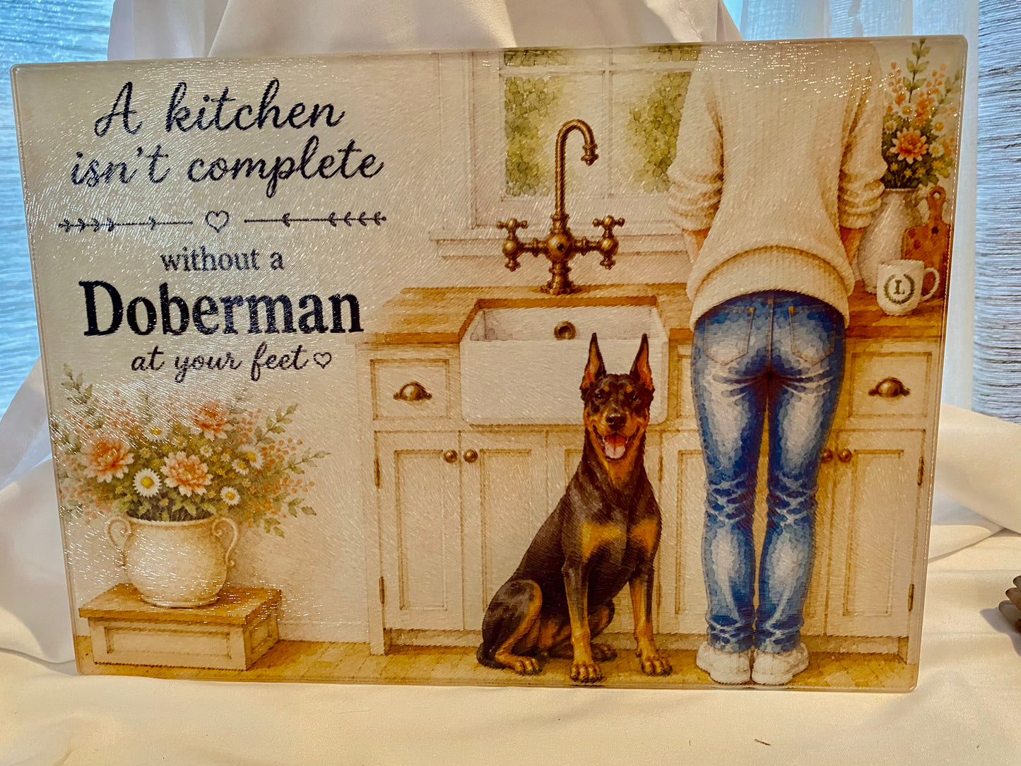 A Kitchen Isn't Complete Without A _____ At Your Feet -  Doberman Ver.
