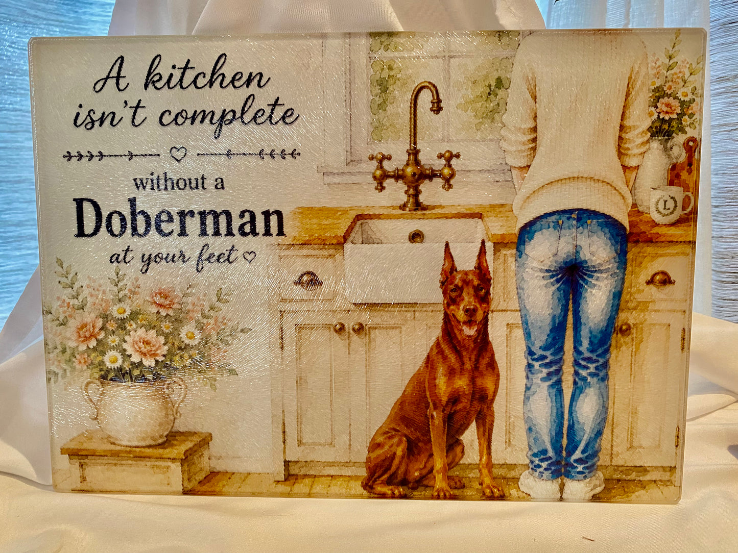 A Kitchen Isn't Complete Without A _____ At Your Feet -  Doberman Ver.