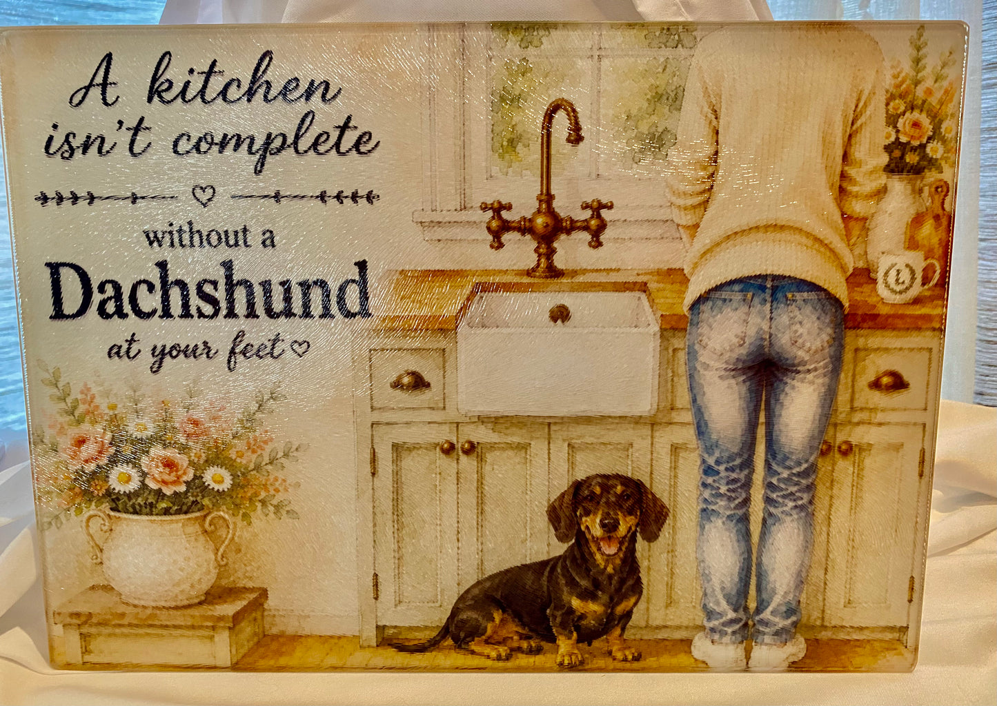 A Kitchen Isn't Complete Without A _____ At Your Feet -  Dachshund Ver (Black + Tan)