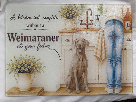 A Kitchen Isn't Complete Without A _____ At Your Feet -  Weimaraner