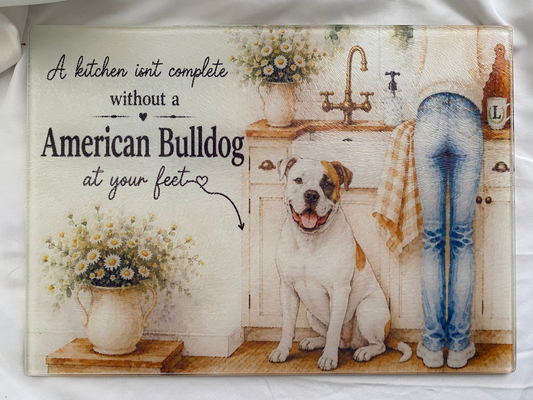 A Kitchen Isn't Complete Without A _____ At Your Feet - American Bulldog