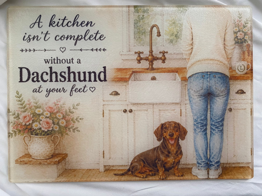 A Kitchen Isn't Complete Without A _____ At Your Feet -  Dachshund Ver (Brown)