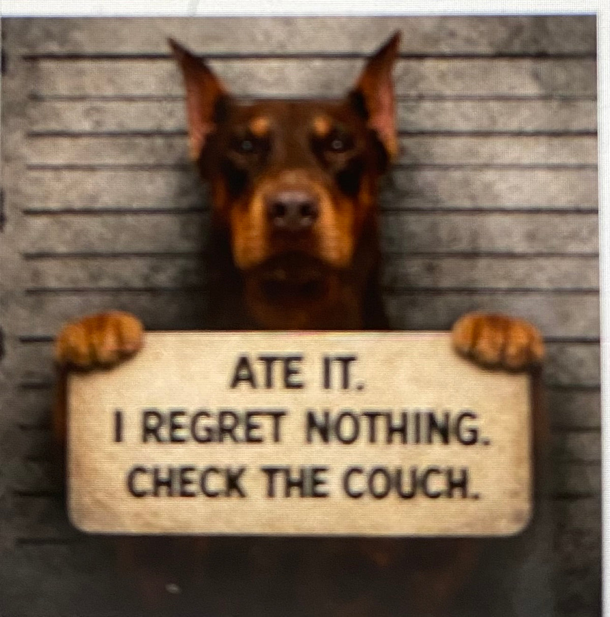 Doberman Ate It Mousepad