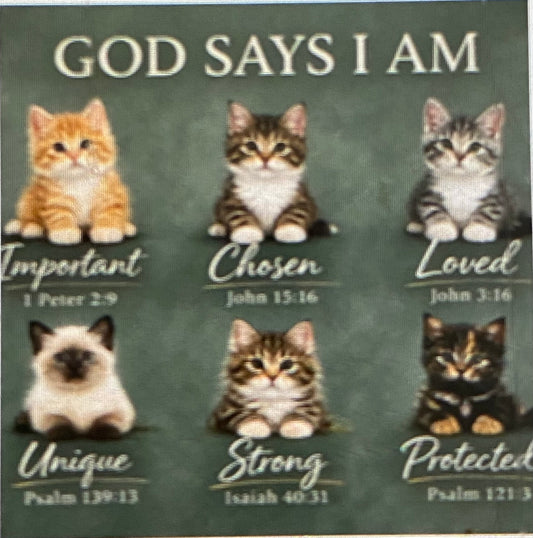 God Says I Am Cats Mousepad