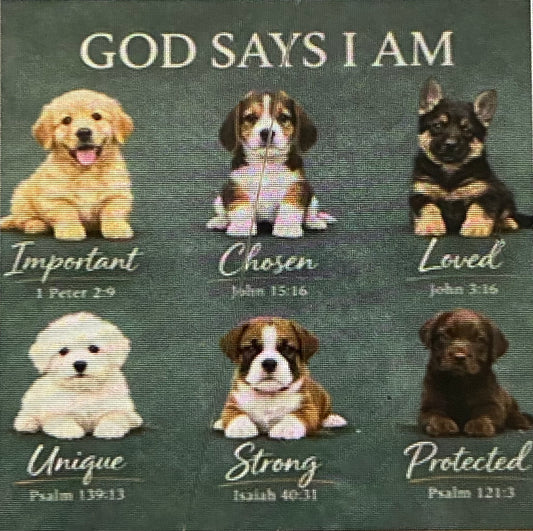 God Says I Am Dogs Mousepad