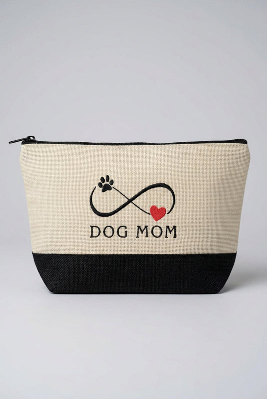 Dog Mom Infinity embroidered everyday pouch