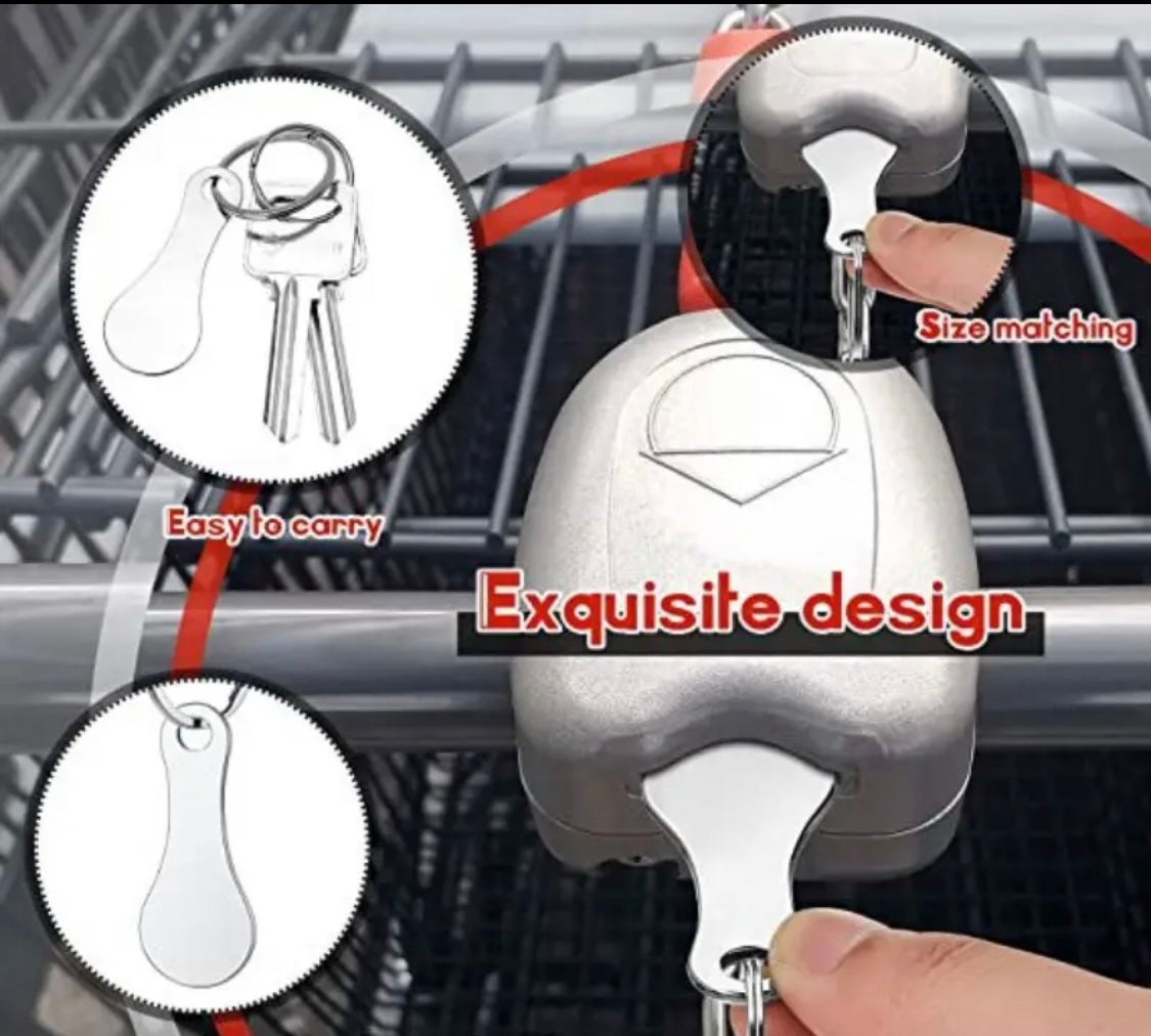 Shopping Cart Token Keychain - Stainless Steel