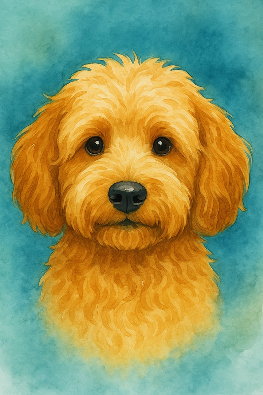Goldendoodle Car Coasters – Set of 2