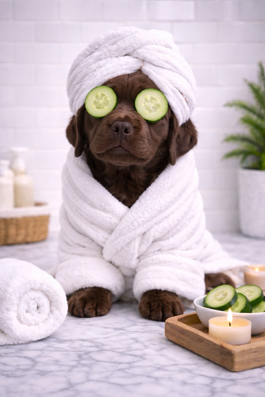 Chocolate Lab Bathroom Decor - design 1