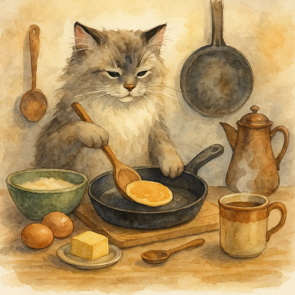 Cooking Cat Fridge Magnet – 3x3 metal magnet