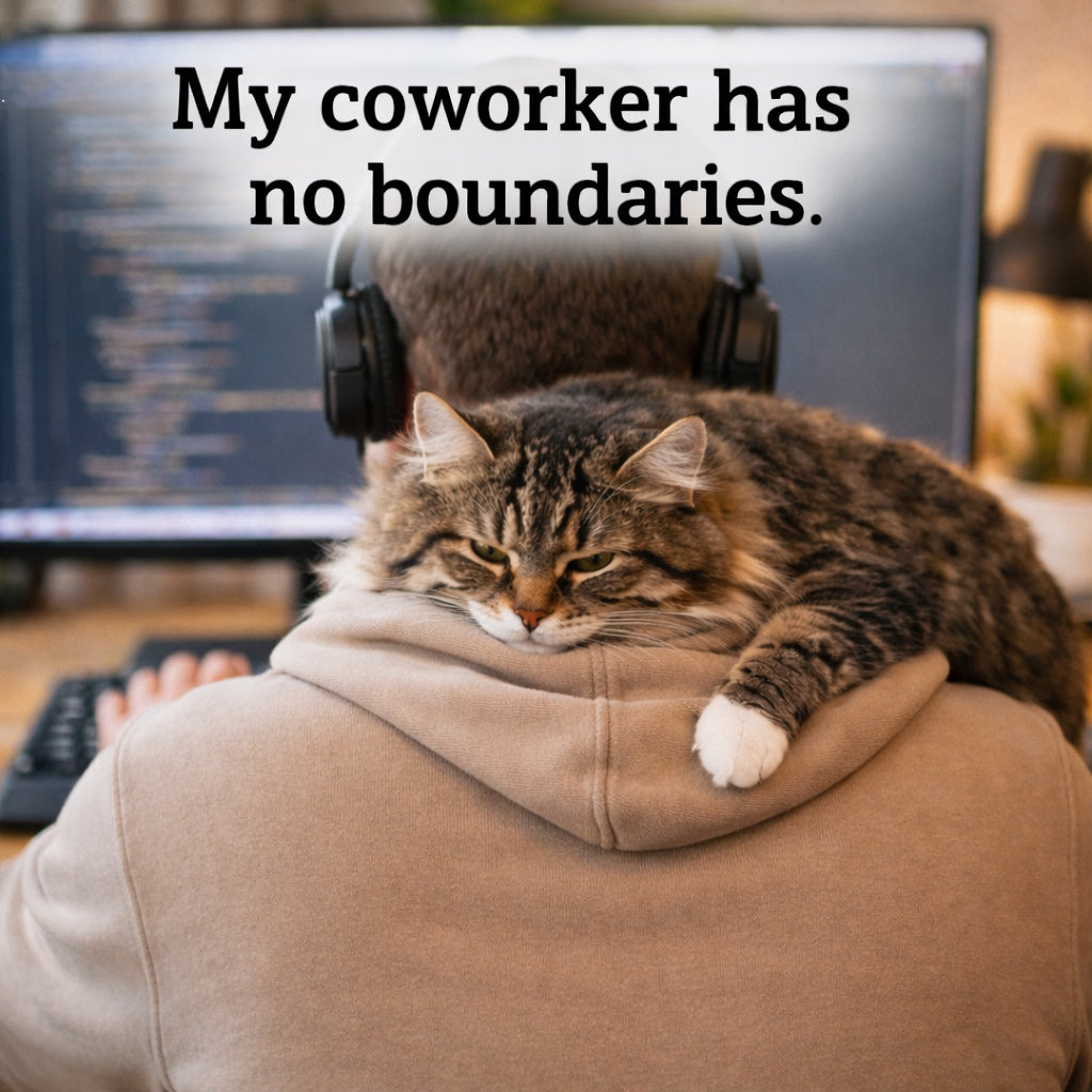 My Coworker Has No Boundaries Cat Fridge Magnet
