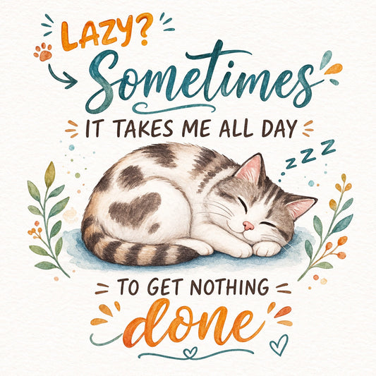 Lazy? Sometimes Cat Fridge Magnet