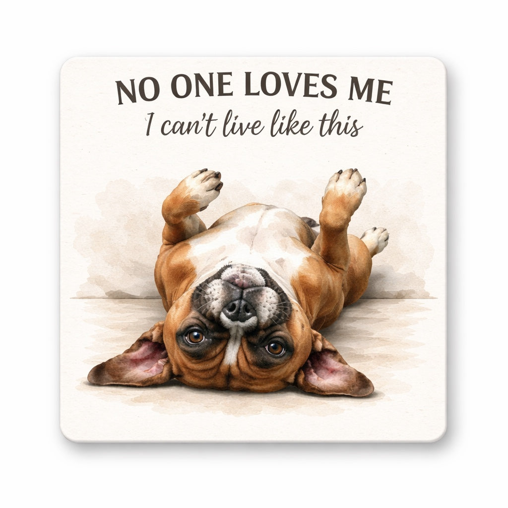 No One Loves Me Dog Fridge Magnet