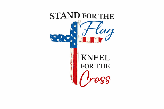 Stand for the Flag Kneel for the Cross Fridge Magnet